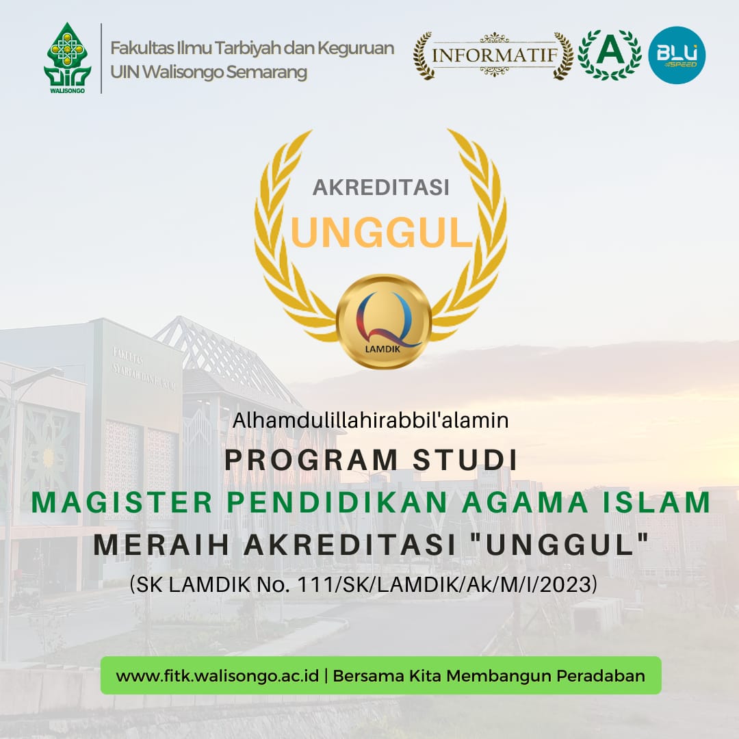 Program Magister Pendidikan Agama Islam UIN Walisongo Raih Akreditasi Unggul dari LAMDIK
